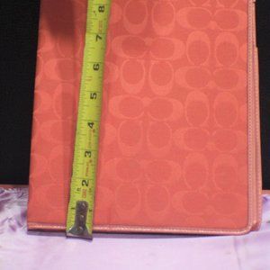CORAL COLORED COACH IPAD CASE